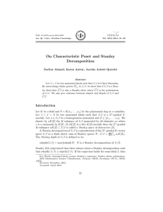 On Characteristic Poset and Stanley Decomposition