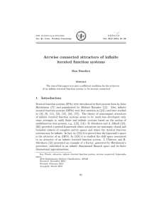 Arcwise connected attractors of infinite iterated function systems Dan Dumitru