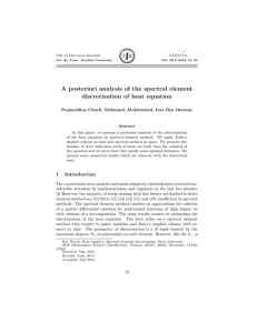 A posteriori analysis of the spectral element discretization of heat equation