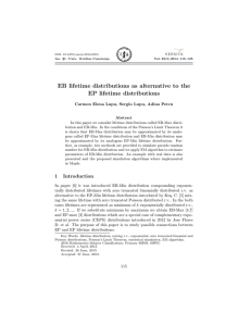 EB lifetime distributions as alternative to the EP lifetime distributions