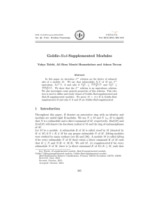 Goldie-Rad-Supplemented Modules Yahya Talebi, Ali Reza Moniri Hamzekolaee and Adnan Tercan