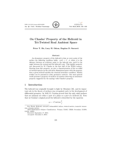 On Chasles’ Property of the Helicoid in Tri-Twisted Real Ambient Space a