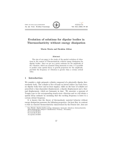 Evolution of solutions for dipolar bodies in Thermoelasticity without energy dissipation