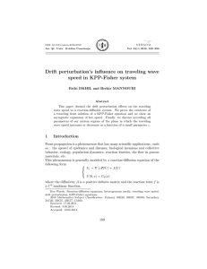 Drift perturbation’s influence on traveling wave speed in KPP-Fisher system