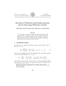 Inversion of Weinstein intertwining operator and its dual using Weinstein wavelets