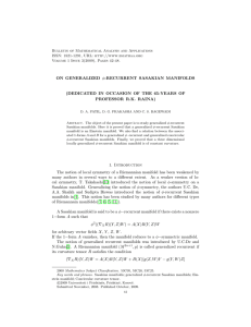 Bulletin of Mathematical Analysis and Applications ISSN: 1821-1291, URL: