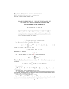 Bulletin of Mathematical Analysis and Applications ISSN: 1821-1291, URL: