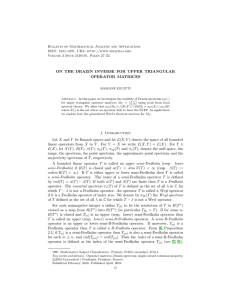 Bulletin of Mathematical Analysis and Applications ISSN: 1821-1291, URL: