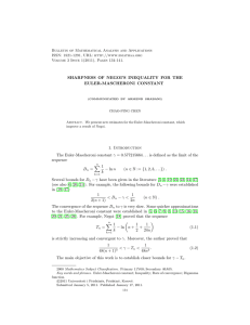 Bulletin of Mathematical Analysis and Applications ISSN: 1821-1291, URL: