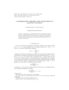 Bulletin of Mathematical Analysis and Applications ISSN: 1821-1291, URL: