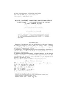 Bulletin of Mathematical Analysis and Applications ISSN: 1821-1291, URL: