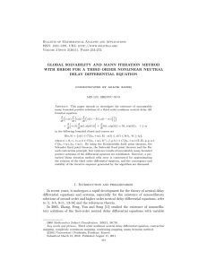 Bulletin of Mathematical Analysis and Applications ISSN: 1821-1291, URL: