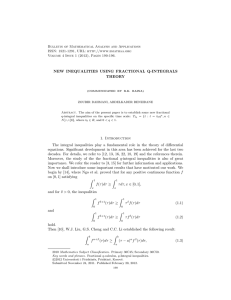 Bulletin of Mathematical Analysis and Applications ISSN: 1821-1291, URL: