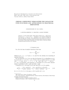 Bulletin of Mathematical Analysis and Applications ISSN: 1821-1291, URL: