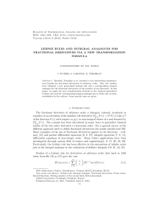 Bulletin of Mathematical Analysis and Applications ISSN: 1821-1291, URL: