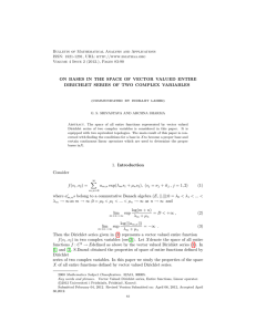 Bulletin of Mathematical Analysis and Applications ISSN: 1821-1291, URL: