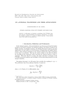 Bulletin of Mathematical Analysis and Applications ISSN: 1821-1291, URL: