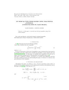 Bulletin of Mathematical Analysis and Applications ISSN: 1821-1291, URL: