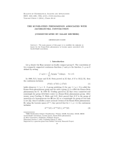 Bulletin of Mathematical Analysis and Applications ISSN: 1821-1291, URL: