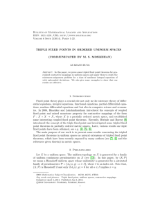 Bulletin of Mathematical Analysis and Applications ISSN: 1821-1291, URL: