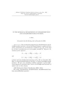 Bulletin T.CXXII de l’Acad´emie Serbe des Sciences et des Arts -... Classe des Sciences math´ematiques et naturelles