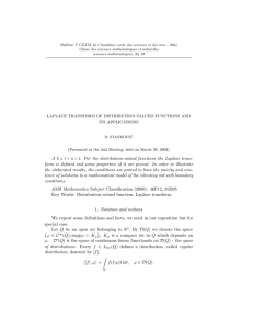 Bulletin T.CXXIX de l’Acad´emie serbe des sciences et des arts -... Classe des sciences math´ematiques et naturelles