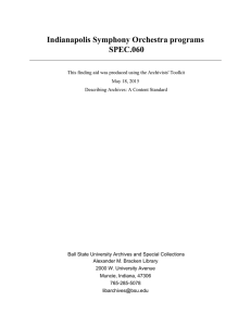 Indianapolis Symphony Orchestra programs SPEC.060