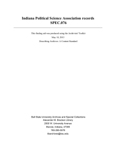 Indiana Political Science Association records SPEC.076