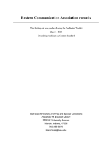 Eastern Communication Association records