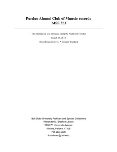 Purdue Alumni Club of Muncie records MSS.353