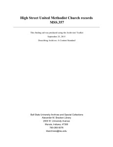 High Street United Methodist Church records MSS.357