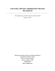 University Libraries Administrative Records RG.20.04.22