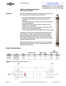 Product Data Sheet  fiber membranes that have excellent features and benefits: