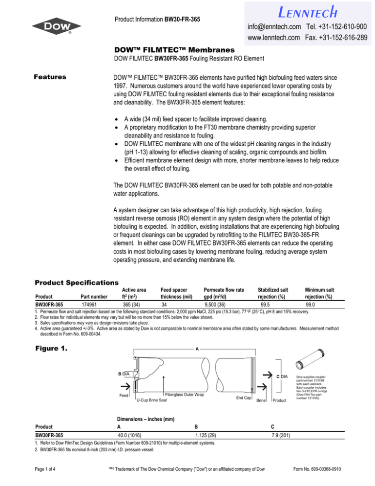 Dow Filmtec Membranes