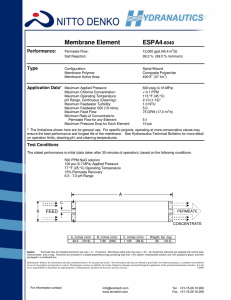 Membrane Element ESPA4 Performance: