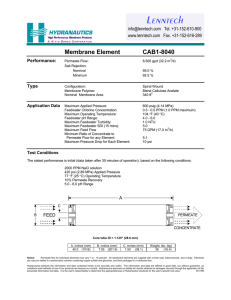 Lenntech Membrane Element CAB1-8040 Tel. +31-152-610-900