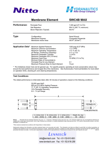 Membrane Element SWC4B MAX Performance: