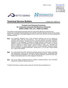 Lenntech  Technical Service Bulletin