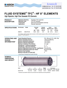 FLUID SYSTEMS TFC - HF 8” ELEMENTS