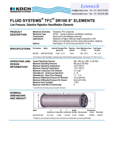 FLUID SYSTEMS TFC SR100 8” ELEMENTS