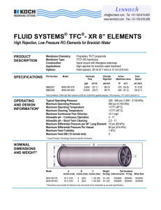 FLUID SYSTEMS TFC - XR 8” ELEMENTS