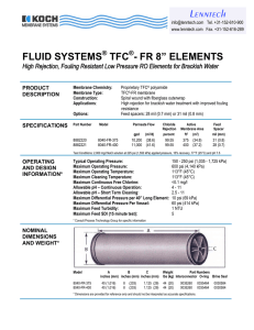 FLUID SYSTEMS TFC - FR 8” ELEMENTS
