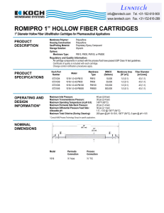 ” HOLLOW FIBER CARTRIDGES ROMIPRO 1  PRODUCT
