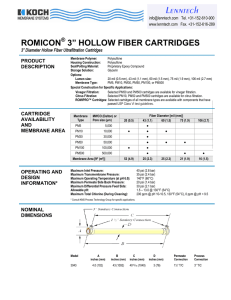 ROMICON 3” HOLLOW FIBER CARTRIDGES ®
