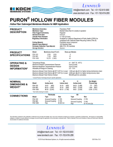 PURON HOLLOW FIBER MODULES  ®