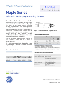 Maple Series Industrial – Maple Syrup Processing Elements