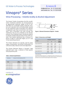 Vinopro* Series Wine Processing – Volatile Acidity &amp; Alcohol Adjustment