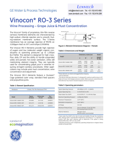 Vinocon* RO-3 Series Wine Processing – Grape Juice &amp; Must Concentration