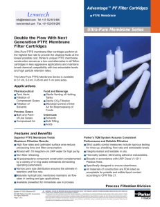 Ultra-Pure Membrane Series Advantage™ PF Filter Cartridges Double the Flow With Next