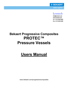 PROTEC™ Pressure Vessels Users Manual